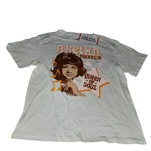Aretha Franklin Queen of Soul Graphic T-Shirt White XS Official Merchandise